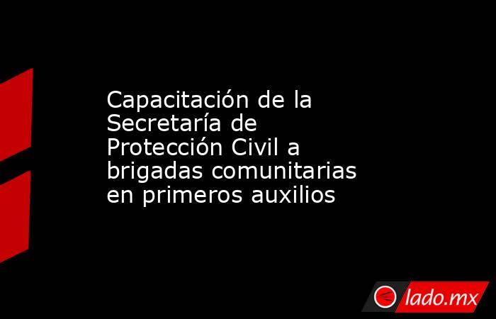 Capacitación de la Secretaría de Protección Civil a brigadas comunitarias en primeros auxilios. Noticias en tiempo real
