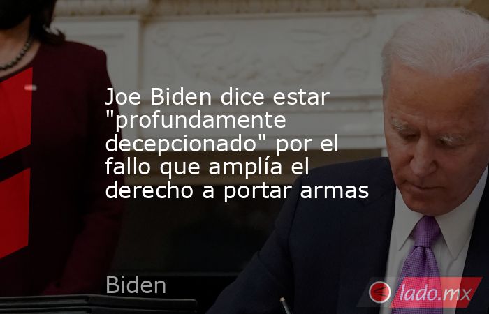 Joe Biden dice estar 