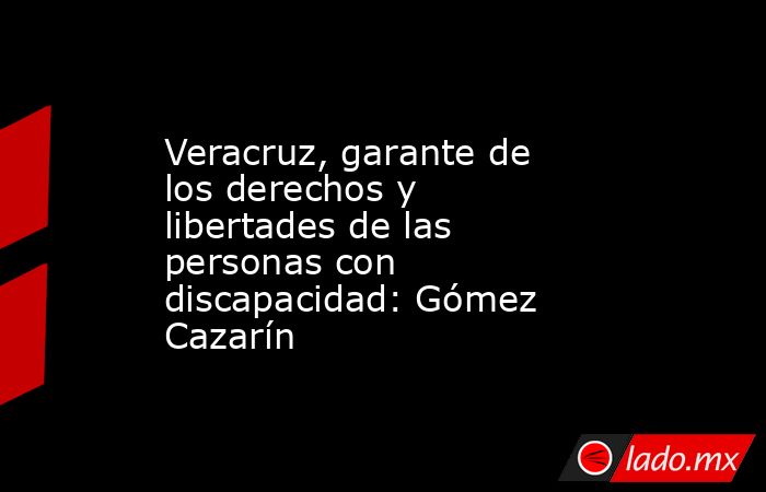 Veracruz, garante de los derechos y libertades de las personas con discapacidad: Gómez Cazarín . Noticias en tiempo real