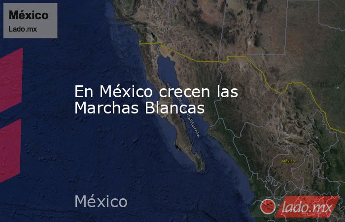 En México crecen las Marchas Blancas. Noticias en tiempo real