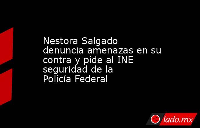 Nestora Salgado denuncia amenazas en su contra y pide al INE seguridad de la Policía Federal. Noticias en tiempo real