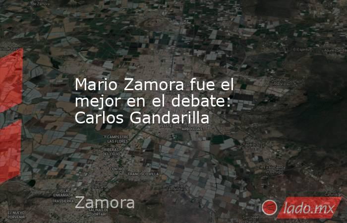 Mario Zamora fue el mejor en el debate: Carlos Gandarilla. Noticias en tiempo real