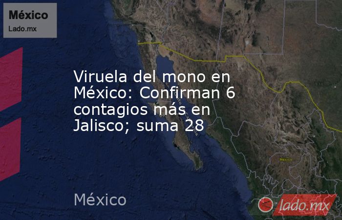 Viruela del mono en México: Confirman 6 contagios más en Jalisco; suma 28. Noticias en tiempo real
