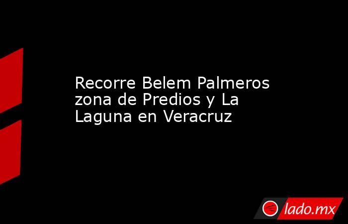 Recorre Belem Palmeros zona de Predios y La Laguna en Veracruz. Noticias en tiempo real