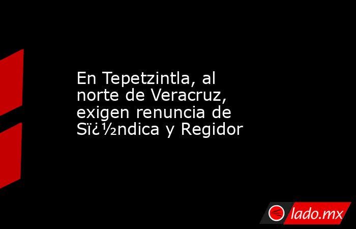 En Tepetzintla, al norte de Veracruz, exigen renuncia de Sï¿½ndica y Regidor. Noticias en tiempo real