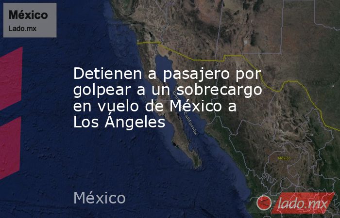 Detienen a pasajero por golpear a un sobrecargo en vuelo de México a Los Ángeles. Noticias en tiempo real