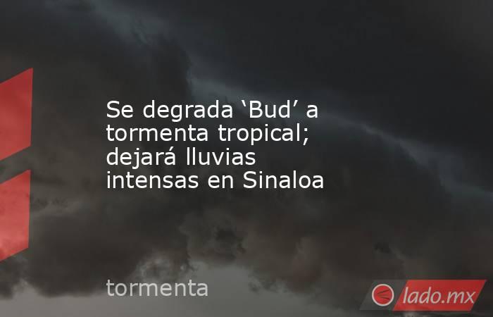 Se degrada ‘Bud’ a tormenta tropical; dejará lluvias intensas en Sinaloa. Noticias en tiempo real