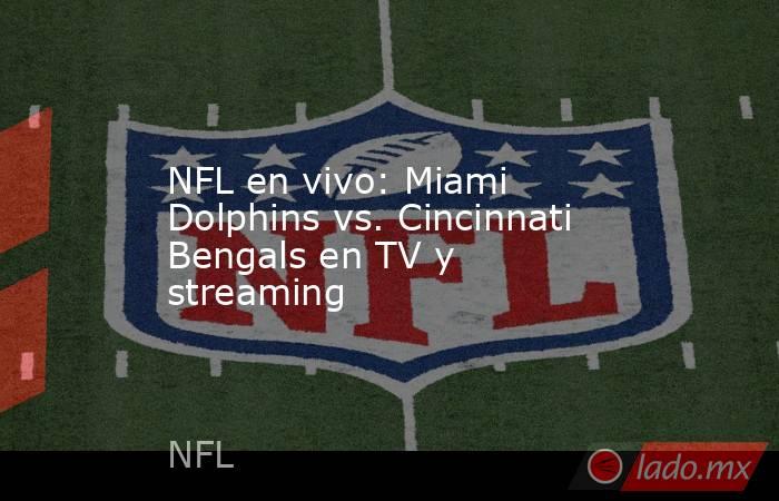 NFL en vivo: Miami Dolphins vs. Cincinnati Bengals en TV y streaming. Noticias en tiempo real