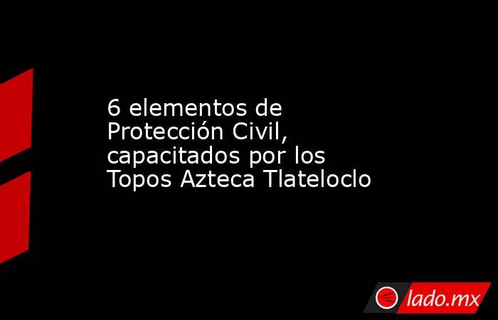 6 elementos de Protección Civil, capacitados por los Topos Azteca Tlateloclo

 
. Noticias en tiempo real