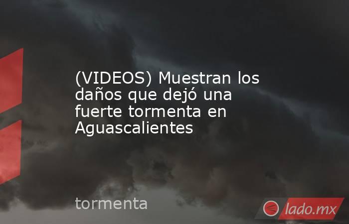 (VIDEOS) Muestran los daños que dejó una fuerte tormenta en Aguascalientes. Noticias en tiempo real