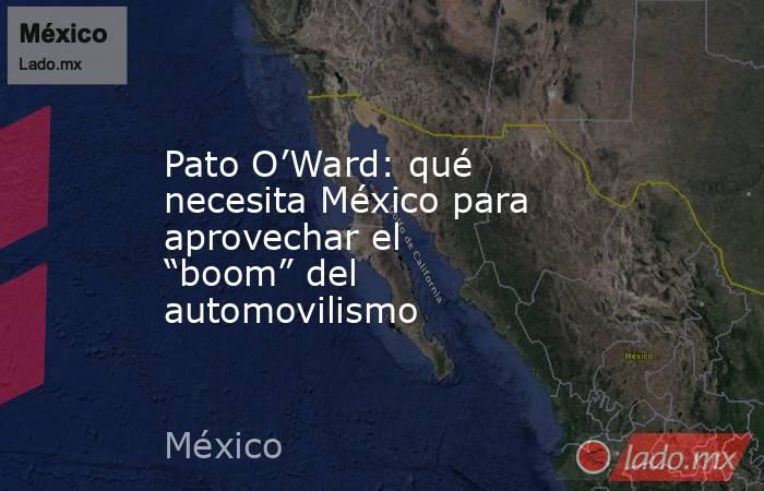 Pato O’Ward: qué necesita México para aprovechar el “boom” del automovilismo. Noticias en tiempo real