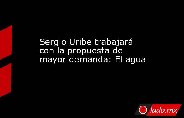 Sergio Uribe trabajará con la propuesta de mayor demanda: El agua

 
. Noticias en tiempo real