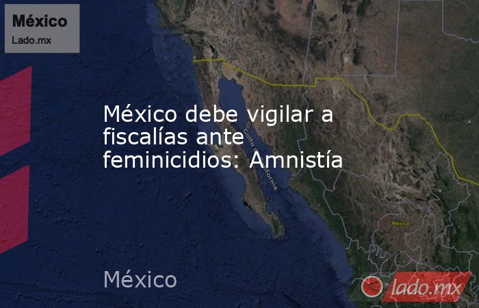 México debe vigilar a fiscalías ante feminicidios: Amnistía. Noticias en tiempo real