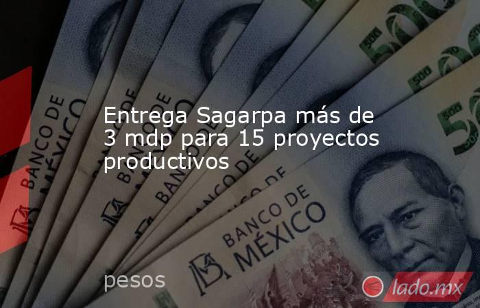 Entrega Sagarpa más de 3 mdp para 15 proyectos productivos. Noticias en tiempo real