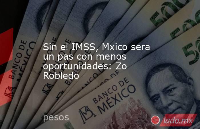 Sin el IMSS, Mxico sera un pas con menos oportunidades: Zo Robledo. Noticias en tiempo real