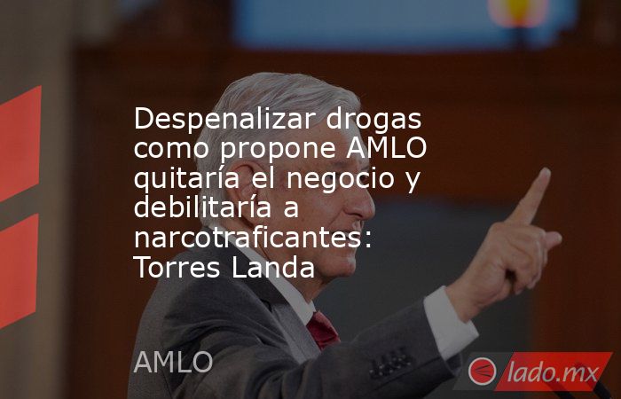 Despenalizar drogas como propone AMLO quitaría el negocio y debilitaría a narcotraficantes: Torres Landa. Noticias en tiempo real