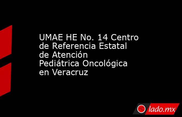 UMAE HE No. 14 Centro de Referencia Estatal de Atención Pediátrica Oncológica en Veracruz. Noticias en tiempo real