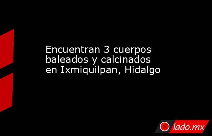 Encuentran 3 cuerpos baleados y calcinados en Ixmiquilpan, Hidalgo. Noticias en tiempo real