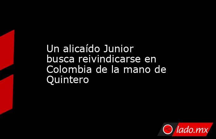 Un alicaído Junior busca reivindicarse en Colombia de la mano de Quintero. Noticias en tiempo real