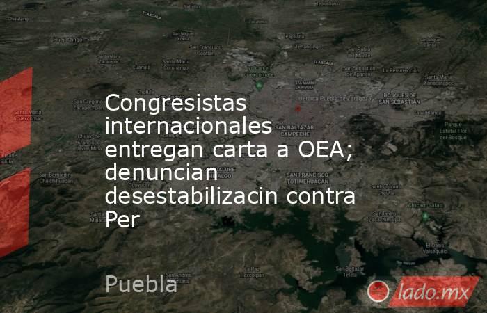 Congresistas internacionales entregan carta a OEA; denuncian desestabilizacin contra Per. Noticias en tiempo real
