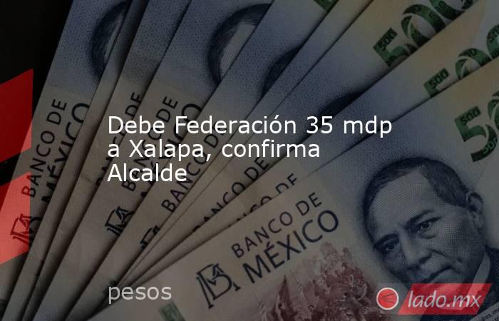 Debe Federación 35 mdp a Xalapa, confirma Alcalde. Noticias en tiempo real
