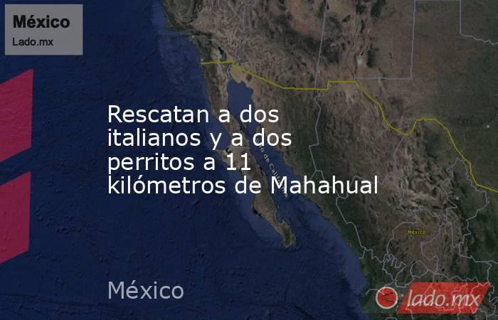 Rescatan a dos italianos y a dos perritos a 11 kilómetros de Mahahual. Noticias en tiempo real