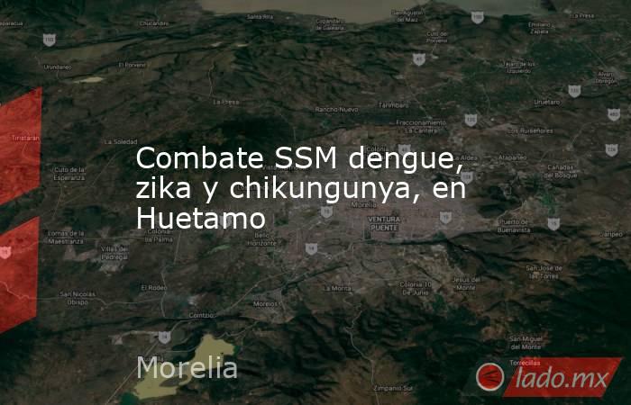 Combate SSM dengue, zika y chikungunya, en Huetamo. Noticias en tiempo real