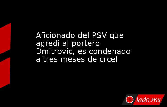 Aficionado del PSV que agredi al portero Dmitrovic, es condenado a tres meses de crcel. Noticias en tiempo real
