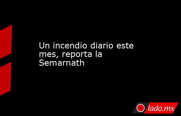 Un incendio diario este mes, reporta la Semarnath. Noticias en tiempo real