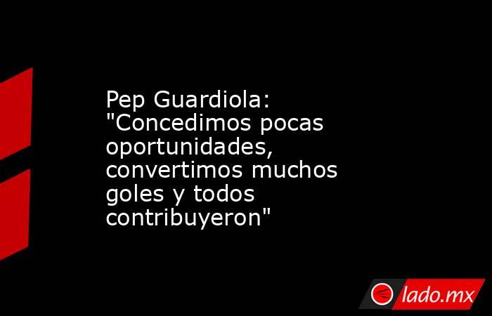 Pep Guardiola: 