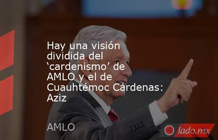 Hay una visión dividida del ‘cardenismo’ de AMLO y el de Cuauhtémoc Cárdenas: Aziz. Noticias en tiempo real