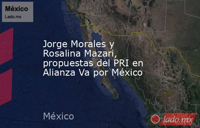 Jorge Morales y Rosalina Mazari, propuestas del PRI en Alianza Va por México . Noticias en tiempo real