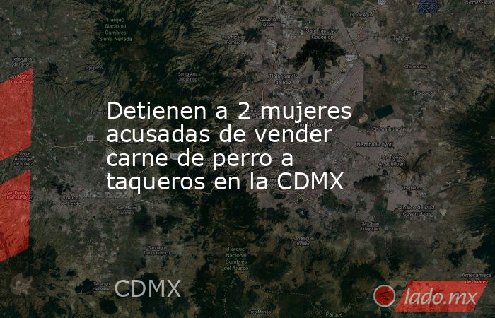 Detienen a 2 mujeres acusadas de vender carne de perro a taqueros en la CDMX. Noticias en tiempo real