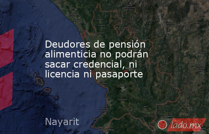 Deudores de pensión alimenticia no podrán sacar credencial, ni licencia ni pasaporte. Noticias en tiempo real