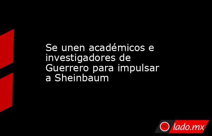 Se unen académicos e investigadores de Guerrero para impulsar a Sheinbaum. Noticias en tiempo real
