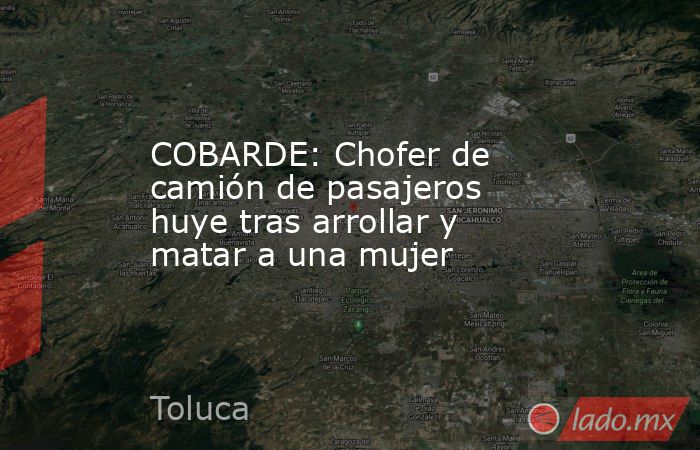 COBARDE: Chofer de camión de pasajeros huye tras arrollar y matar a una mujer. Noticias en tiempo real