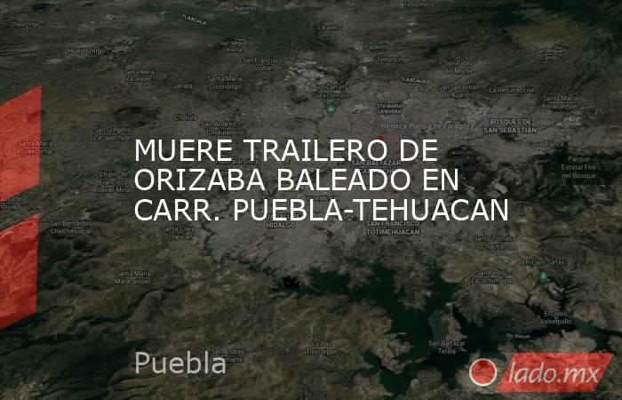 MUERE TRAILERO DE ORIZABA BALEADO EN CARR. PUEBLA-TEHUACAN. Noticias en tiempo real
