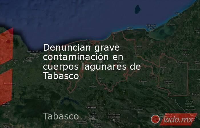 Denuncian grave contaminación en cuerpos lagunares de Tabasco. Noticias en tiempo real