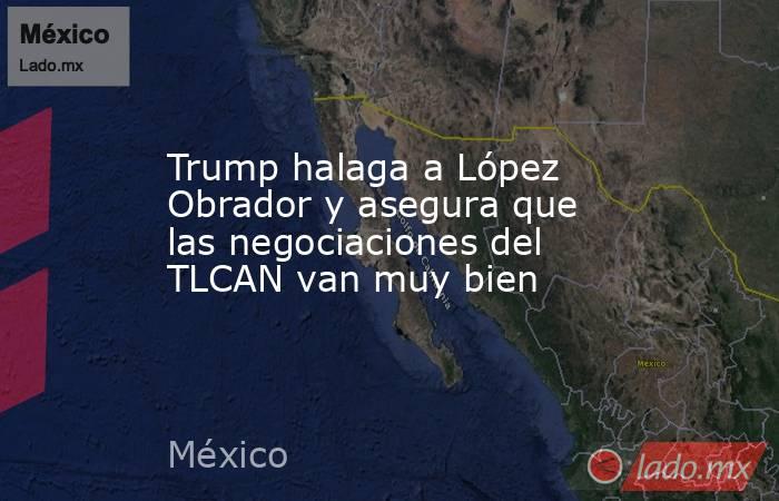 Trump halaga a López Obrador y asegura que las negociaciones del TLCAN van muy bien. Noticias en tiempo real