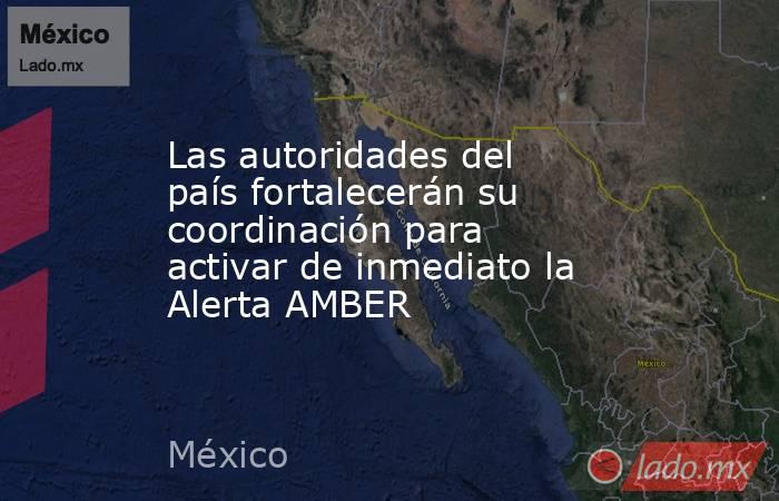 Las autoridades del país fortalecerán su coordinación para activar de inmediato la Alerta AMBER. Noticias en tiempo real
