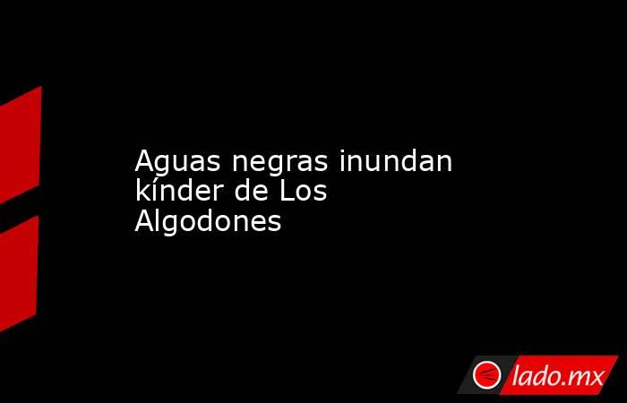 Aguas negras inundan kínder de Los Algodones. Noticias en tiempo real