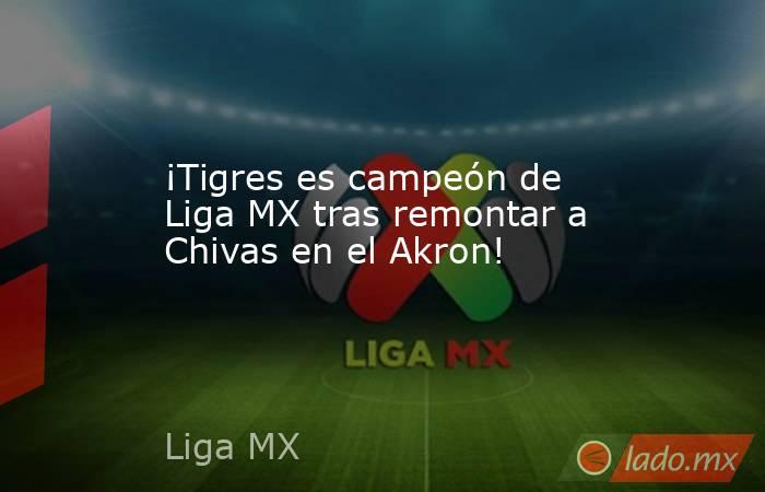 ¡Tigres es campeón de Liga MX tras remontar a Chivas en el Akron!. Noticias en tiempo real
