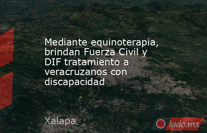 Mediante equinoterapia, brindan Fuerza Civil y DIF tratamiento a veracruzanos con discapacidad. Noticias en tiempo real