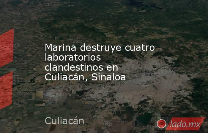 Marina destruye cuatro laboratorios clandestinos en Culiacán, Sinaloa. Noticias en tiempo real