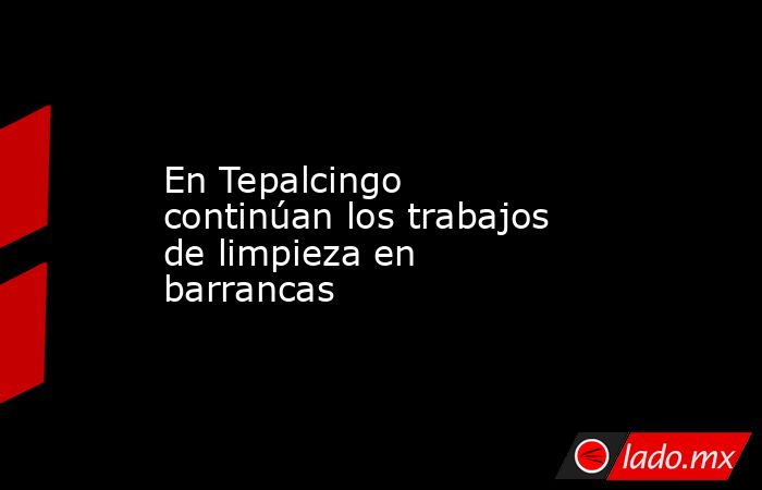 En Tepalcingo continúan los trabajos de limpieza en barrancas . Noticias en tiempo real