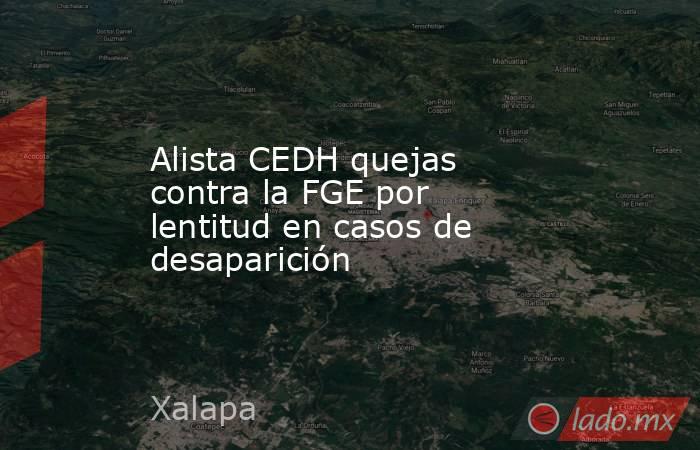 Alista CEDH quejas contra la FGE por lentitud en casos de desaparición. Noticias en tiempo real