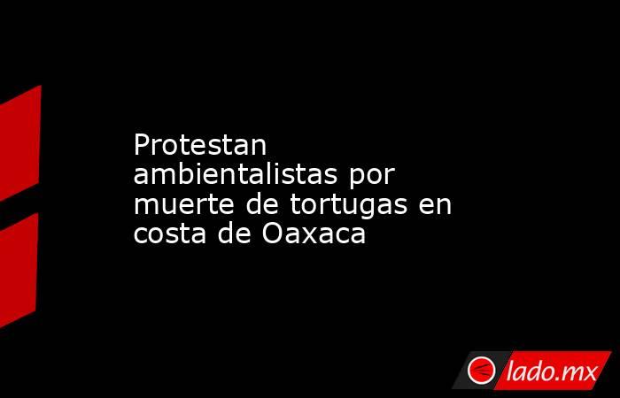 Protestan ambientalistas por muerte de tortugas en costa de Oaxaca. Noticias en tiempo real