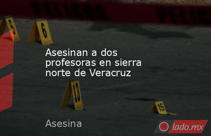 Asesinan a dos profesoras en sierra norte de Veracruz. Noticias en tiempo real