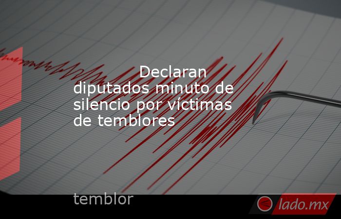            Declaran diputados minuto de silencio por víctimas de temblores            . Noticias en tiempo real