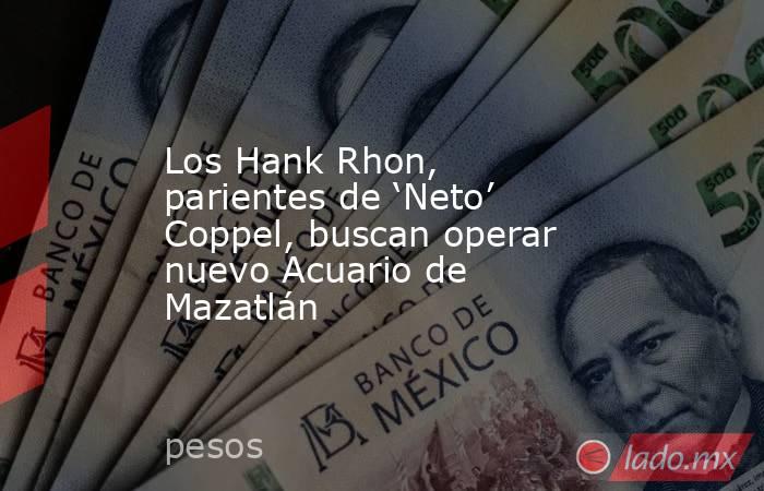 Los Hank Rhon, parientes de ‘Neto’ Coppel, buscan operar nuevo Acuario de Mazatlán. Noticias en tiempo real